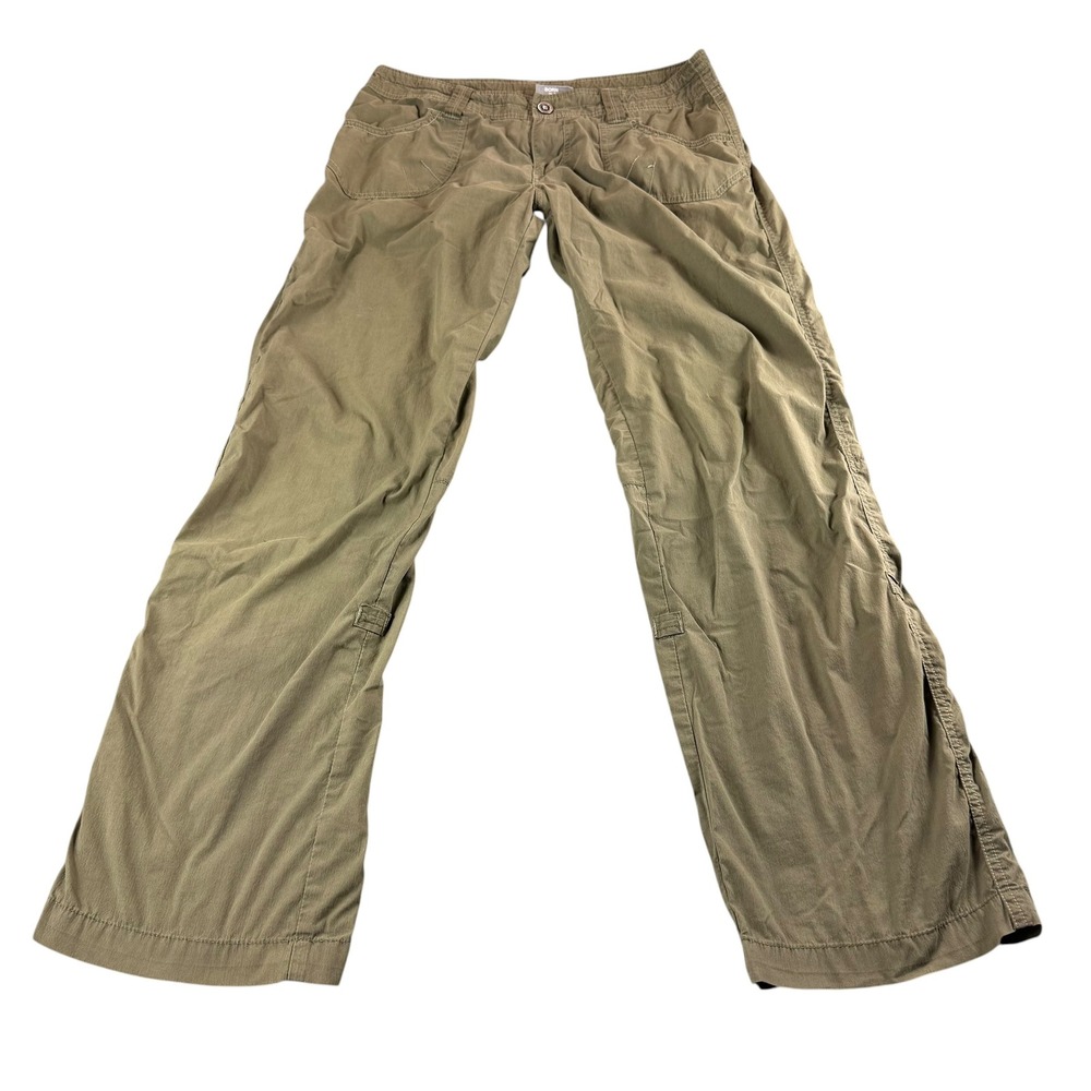 Kuhl Womens Regular 10 Olive Green Convertible Roll Up Hiking Pants Straight Leg